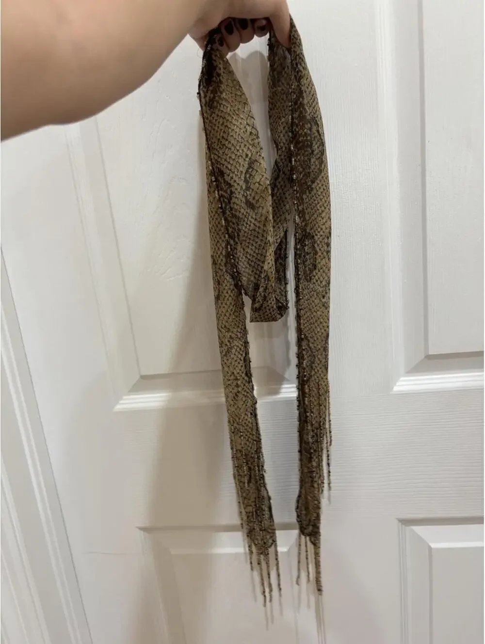 Y2k Snake print scarf